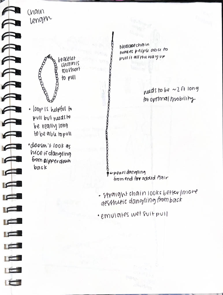 Sketch page working out chain length